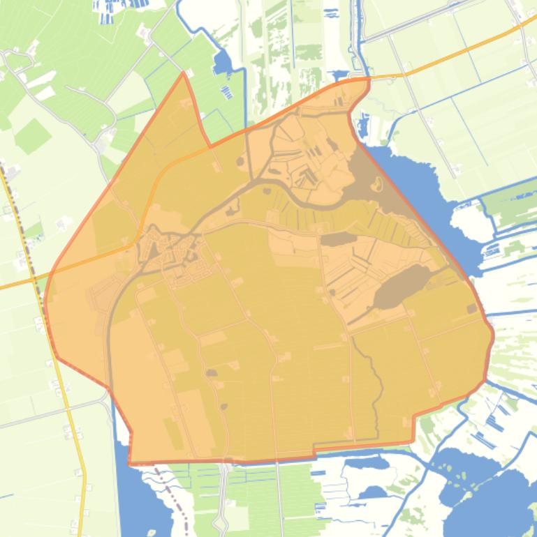 Kaart van de wijk Blokzijl.