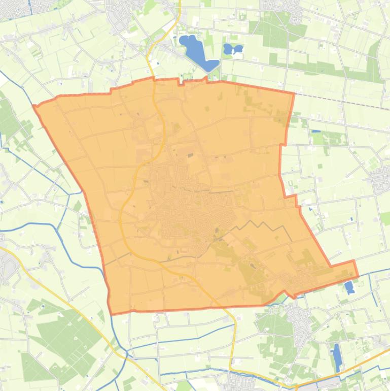 Kaart van de wijk Boekel.