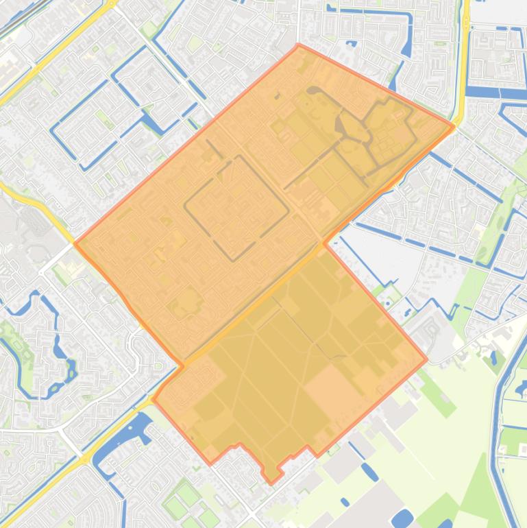 Kaart van de Bomen- Recreatiewijk.