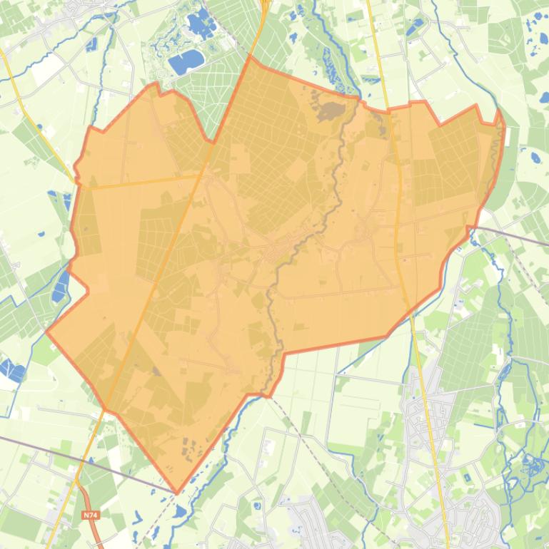 Kaart van de wijk Borkel en Schaft.