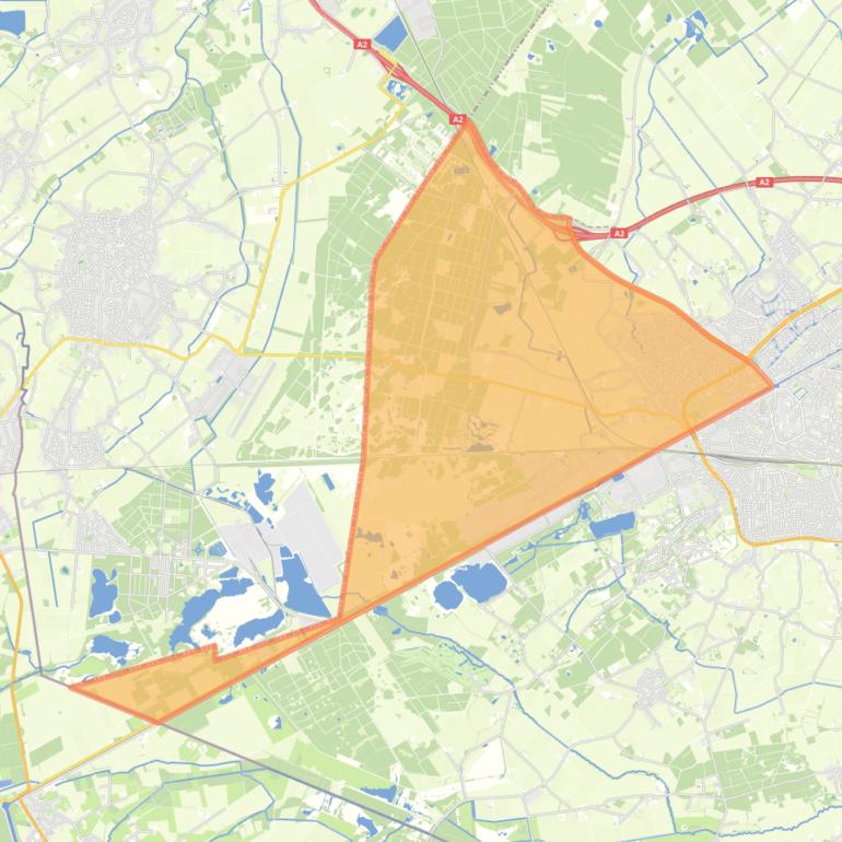 Kaart van de wijk Boshoven.