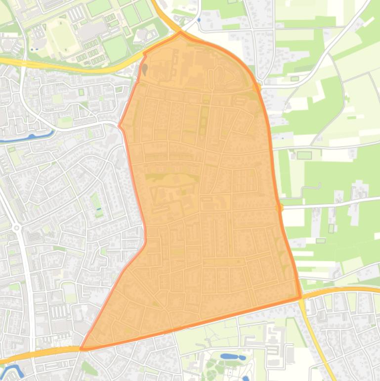 Kaart van de wijk Boven- en Benedenbuurt.