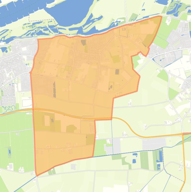 Kaart van de wijk Boven-Leeuwen.