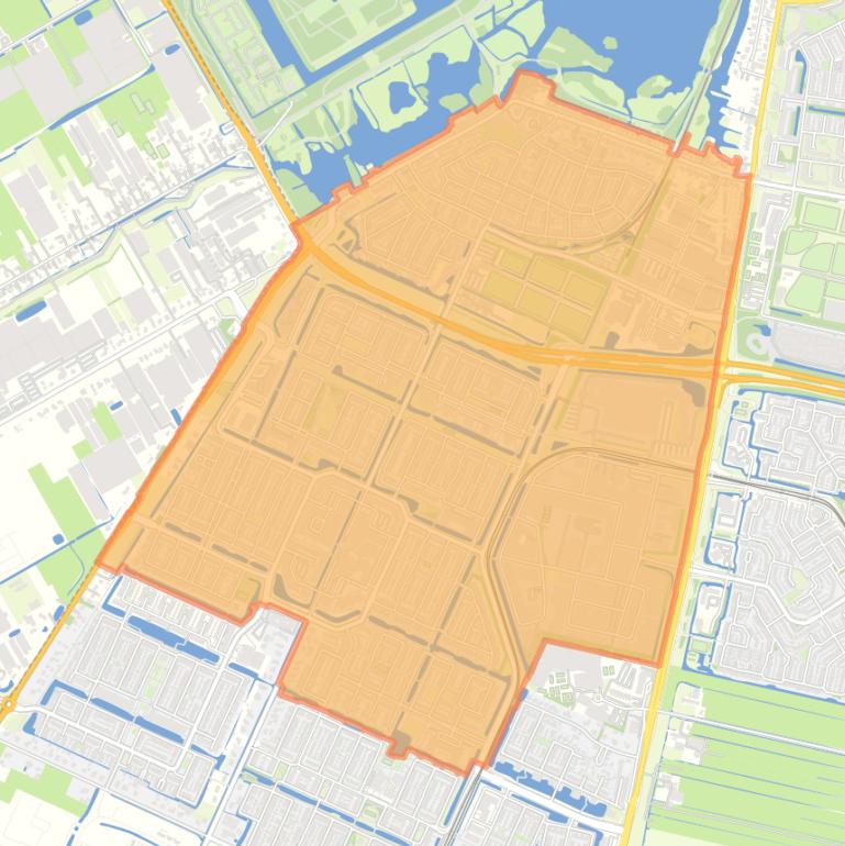 Kaart van de Bovenkerk - Westwijk Noord.