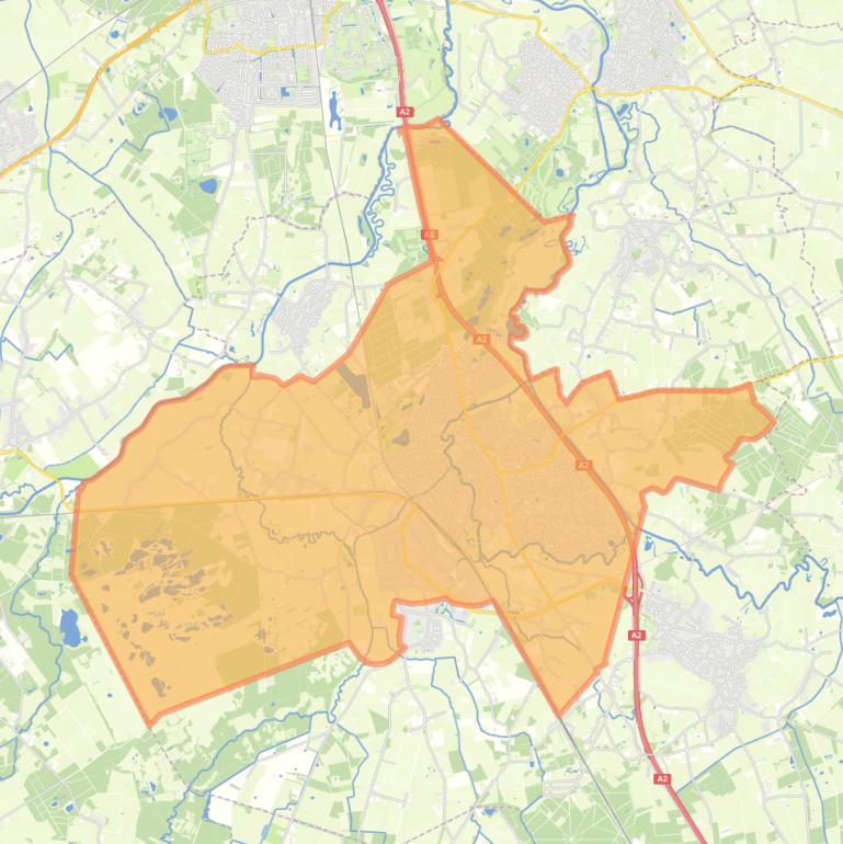 Kaart van de wijk Boxtel.