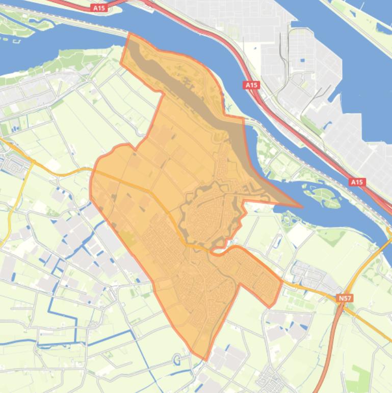 Kaart van de wijk Brielle.