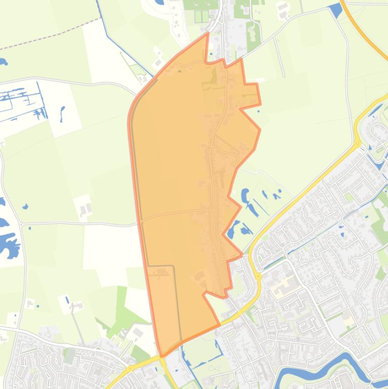 Kaart van de wijk Brigdamme.