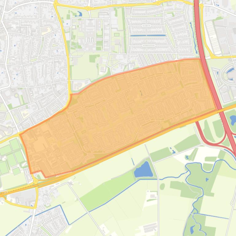 Kaart van de wijk Brukske.