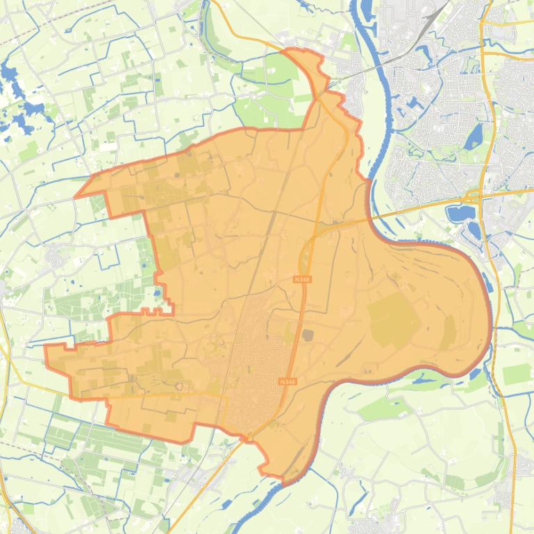 Kaart van de wijk Brummen.