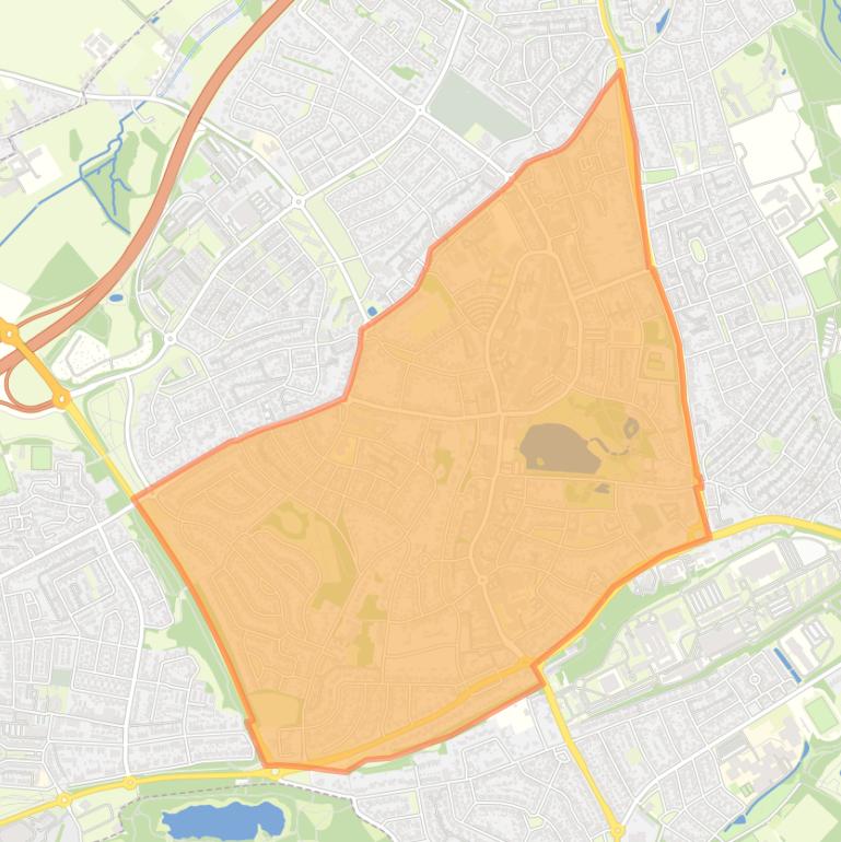 Kaart van de wijk Brunssum-Centrum.