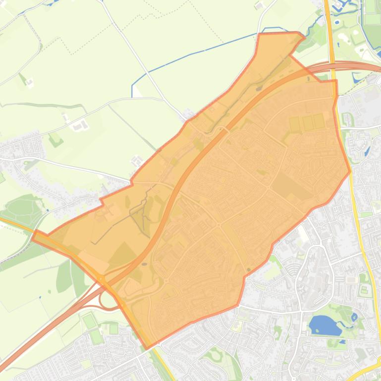 Kaart van de wijk Brunssum-Noord.