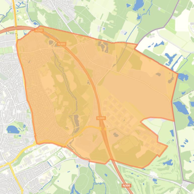 Kaart van de wijk Brunssum-Oost.