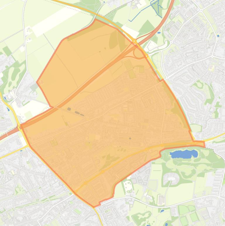 Kaart van de wijk Brunssum-West.