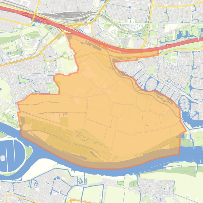 Kaart van de wijk Buitengebied Albrandswaard.