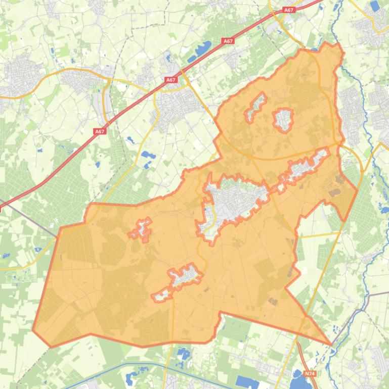 Kaart van de wijk Buitengebied.