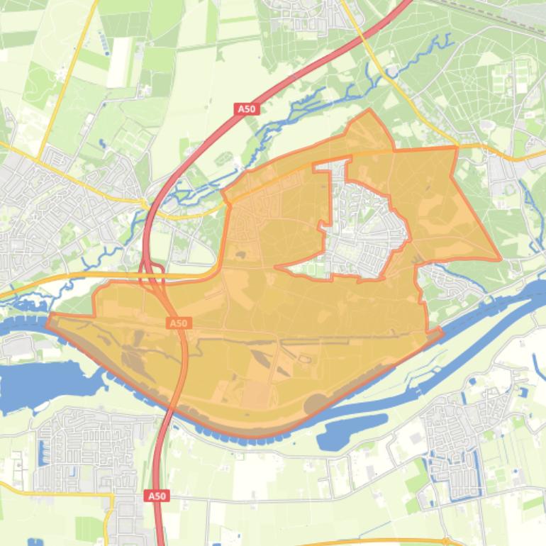 Kaart van de wijk Buitengebied Doorwerth.