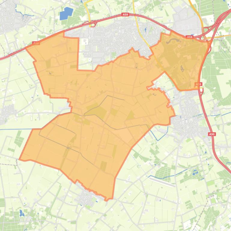 Kaart van de wijk Buitengebied Heesch.