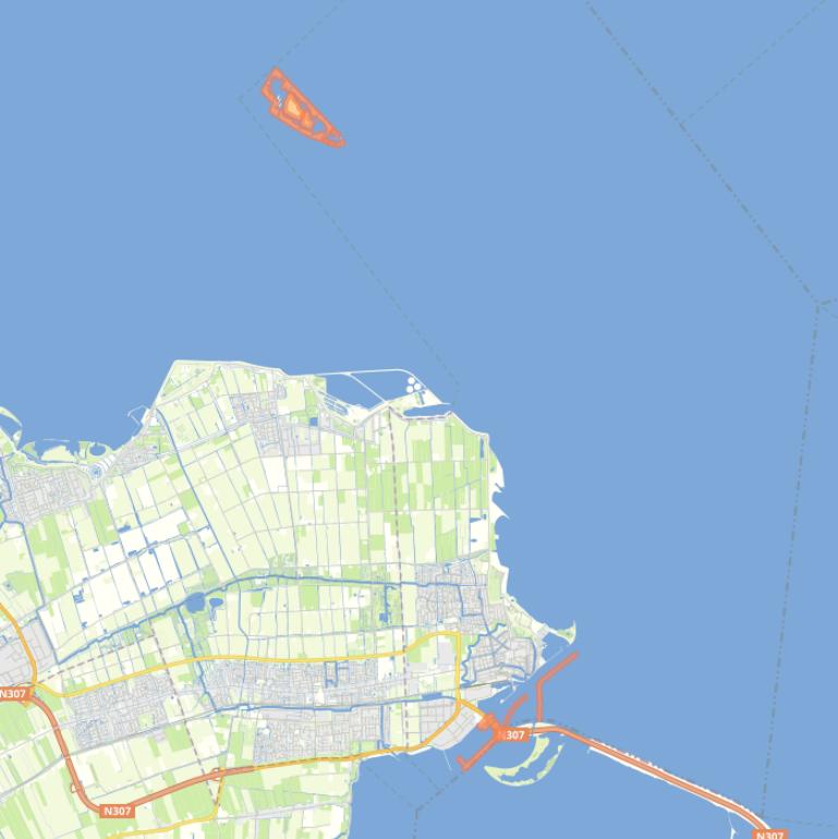 Kaart van de wijk Buitengebied IJsselmeer en Markermeer.