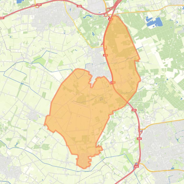 Kaart van de wijk Buitengebied Nistelrode.