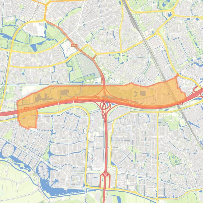 Kaart van de wijk Buitengebied Noord.