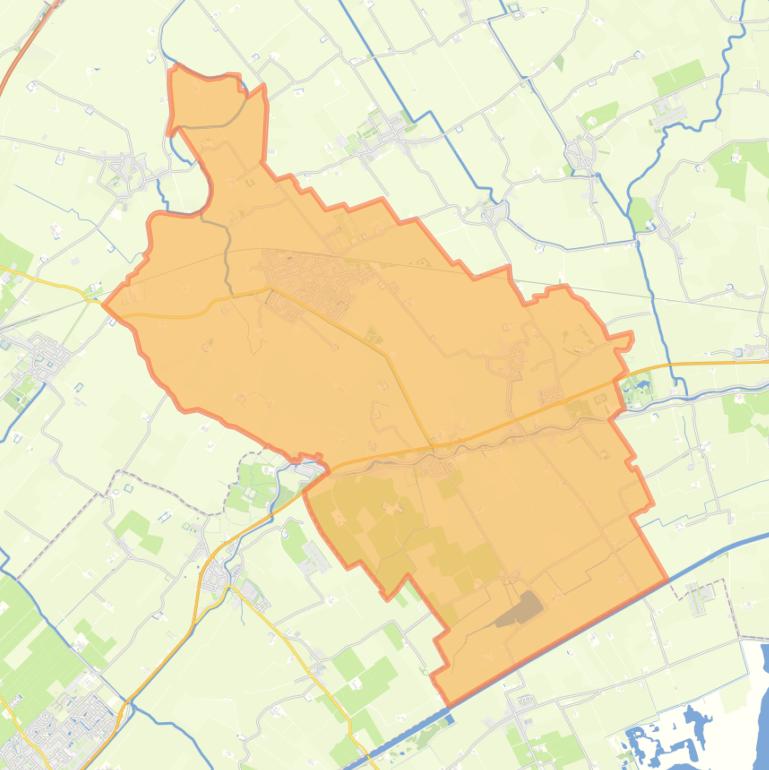 Kaart van de wijk Buitengebied Noord-Loppersum.