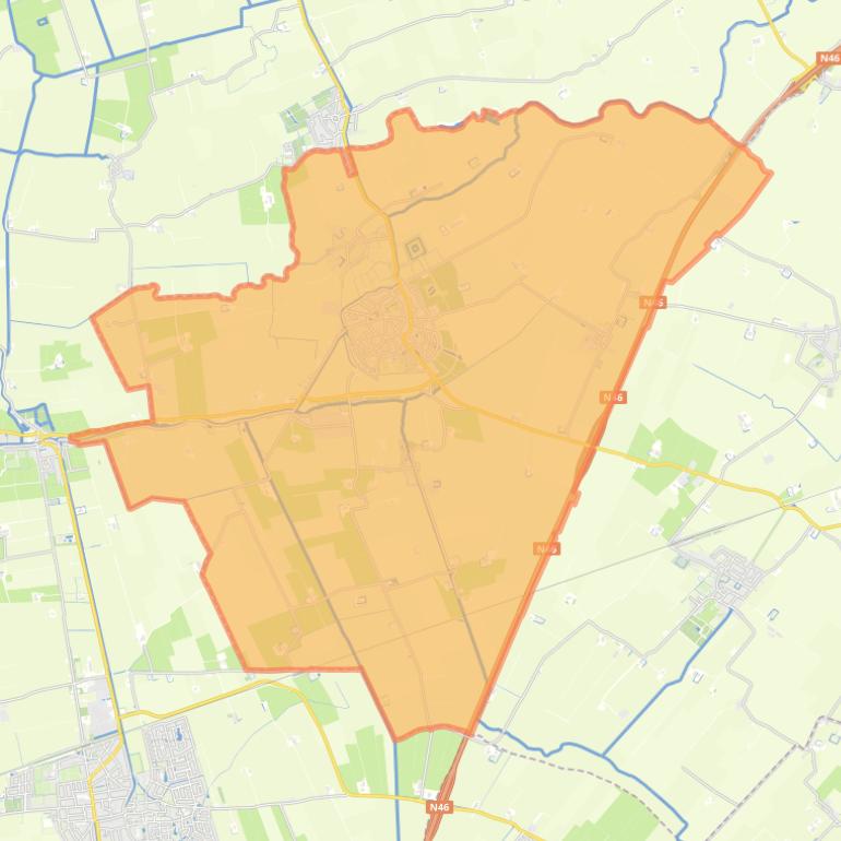 Kaart van de wijk Buitengebied Noord-Middelstum.
