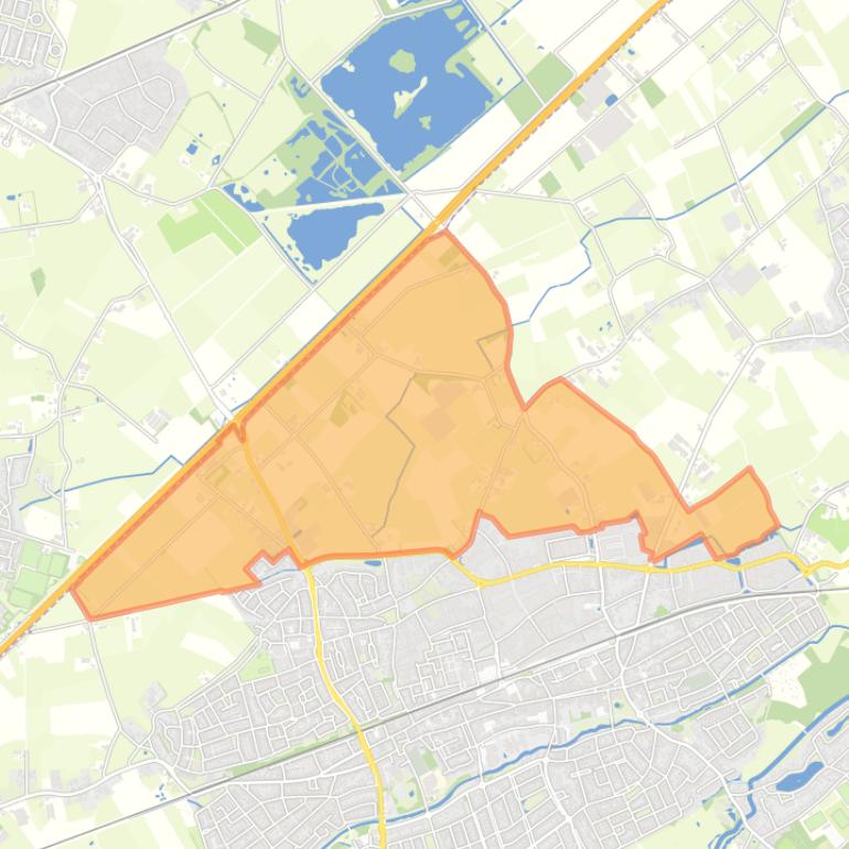 Kaart van de wijk Buitengebied Oisterwijk Noord.