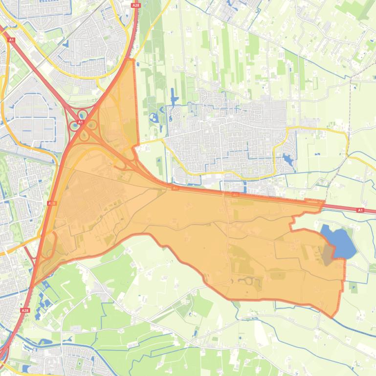 Kaart van de wijk Buitengebied-Oost.