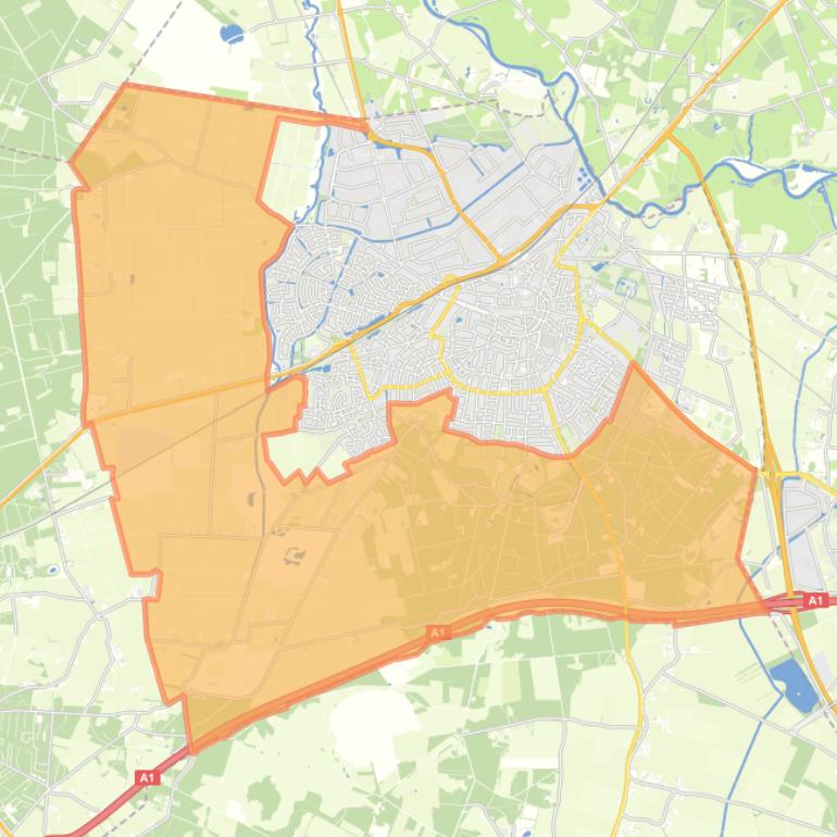 Kaart van de wijk Buitengebied Rijssen.