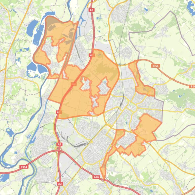 Kaart van de wijk Buitengebied.