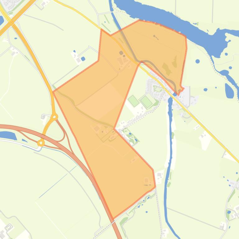 Kaart van de wijk Buitengebied Spui.