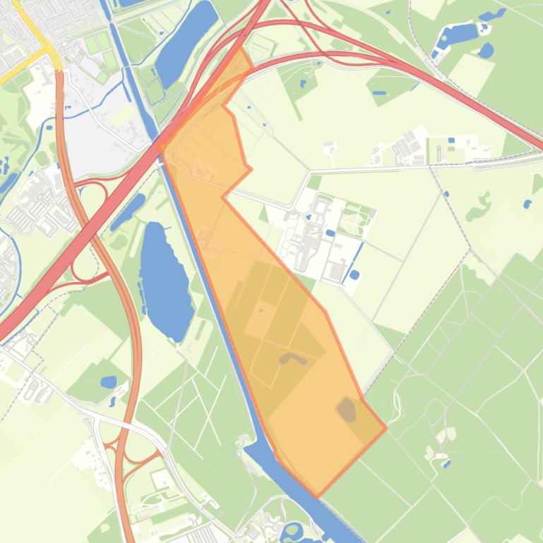 Kaart van de wijk Buitengebied Tilburg Zuid-Oost.