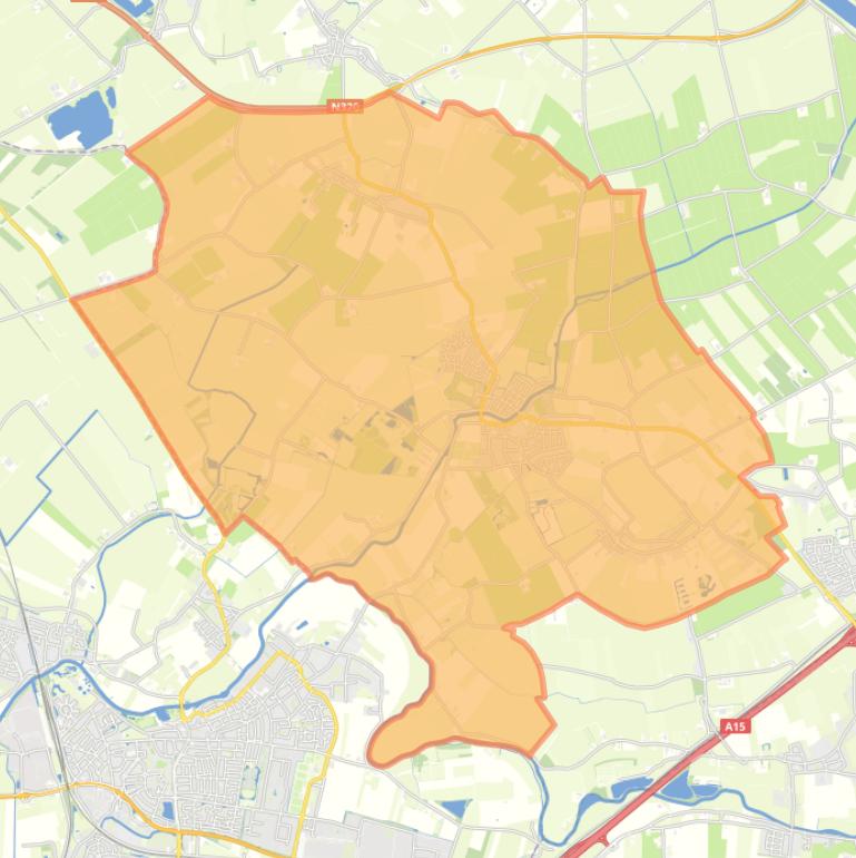 Kaart van de wijk Buren.