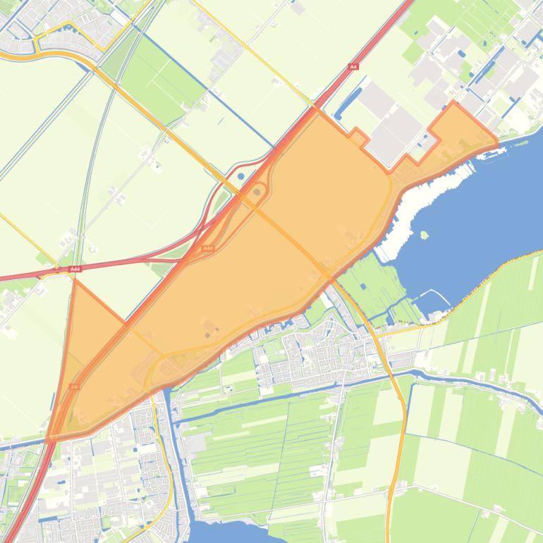 Kaart van de wijk Burgerveen / Leimuiderbrug / Weteringbrug.