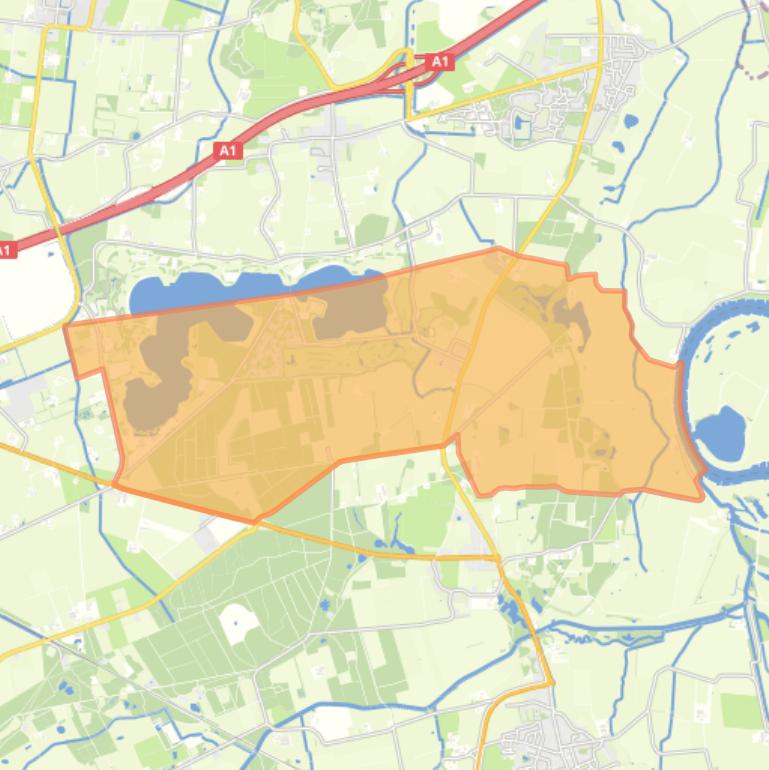 Kaart van de wijk Bussloo.