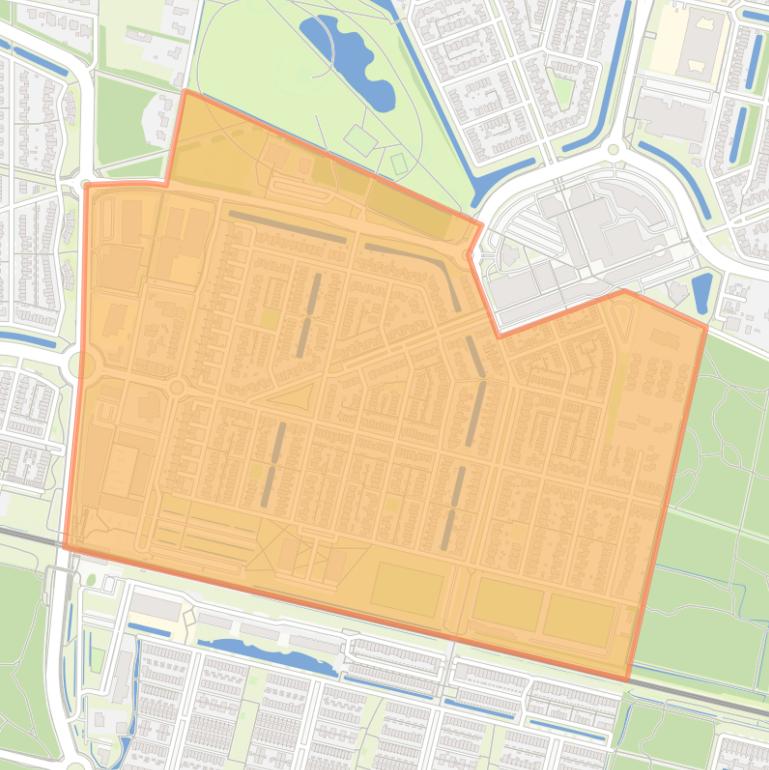 Kaart van de wijk Campenhoef.