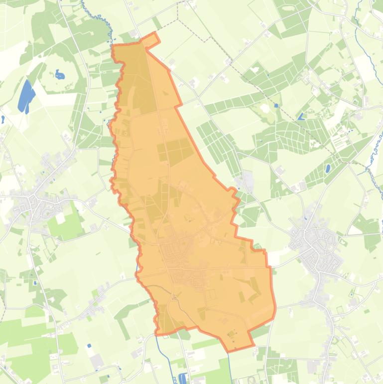 Kaart van de wijk Casteren.