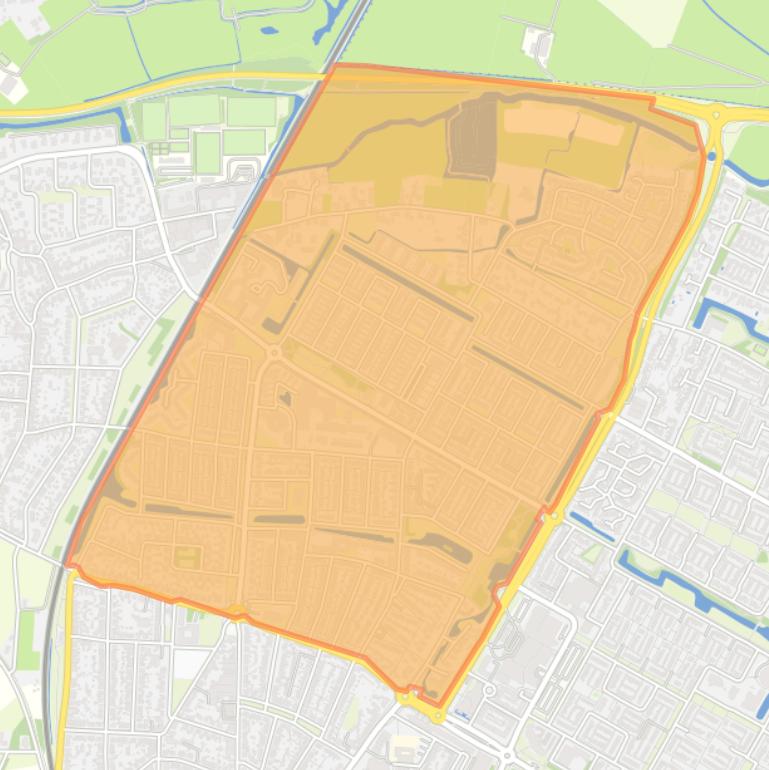 Kaart van de wijk Castricum-Noord.