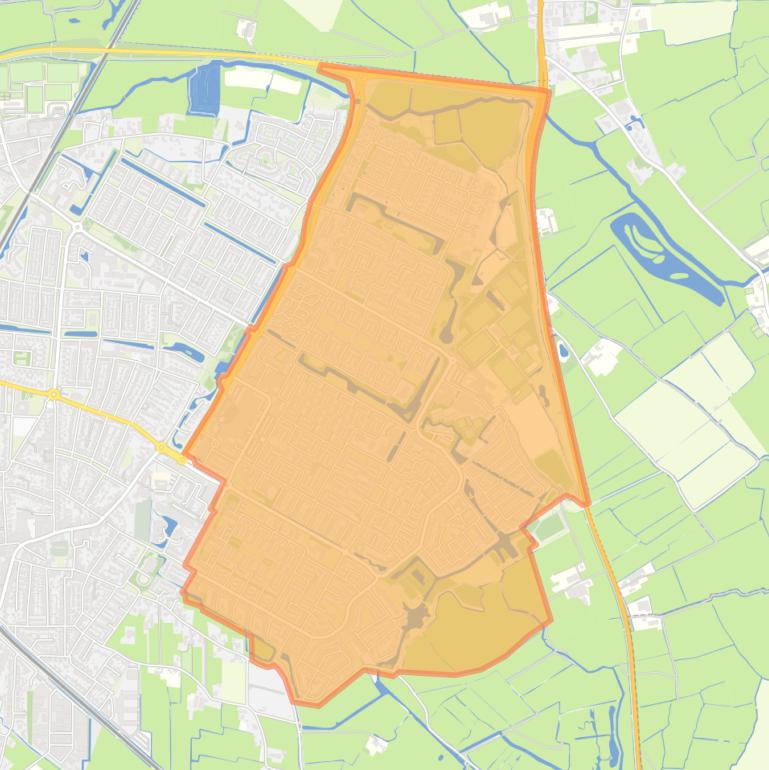 Kaart van de wijk Castricum-Oost.