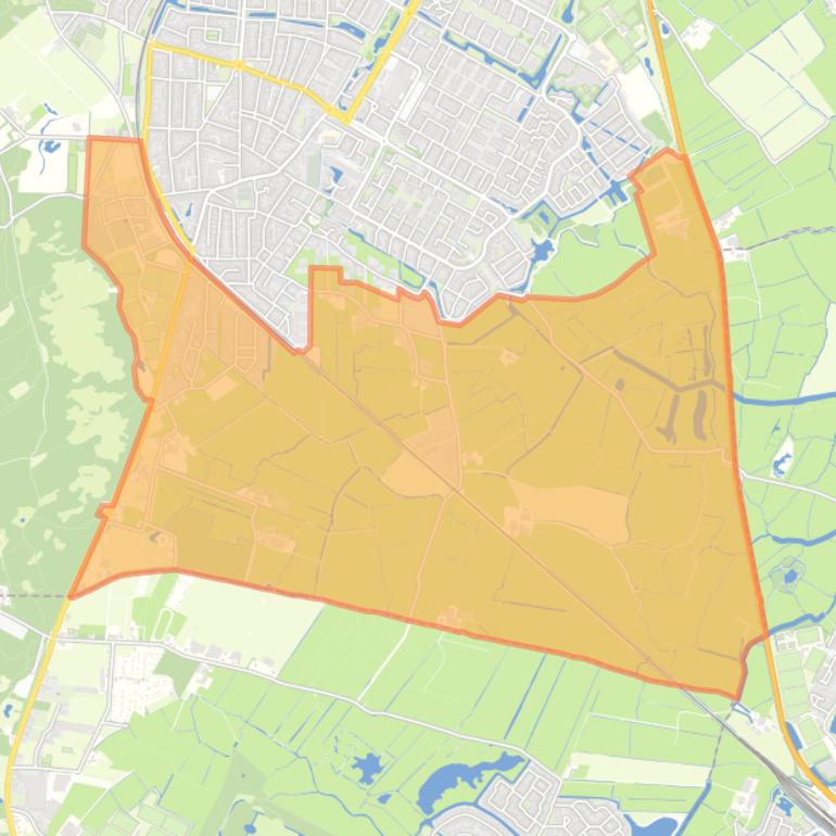 Kaart van de wijk Castricum-Zuid.