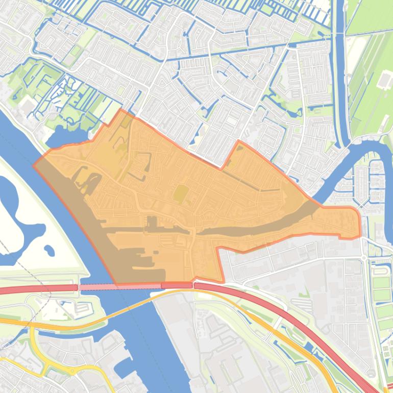 Kaart van de wijk Centrum.