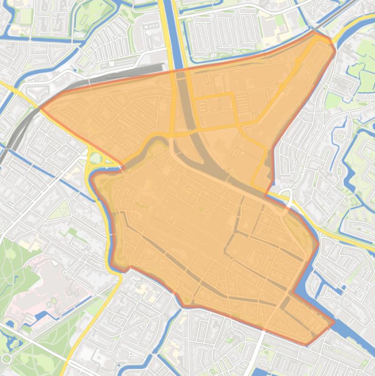 Kaart van de wijk Centrum.