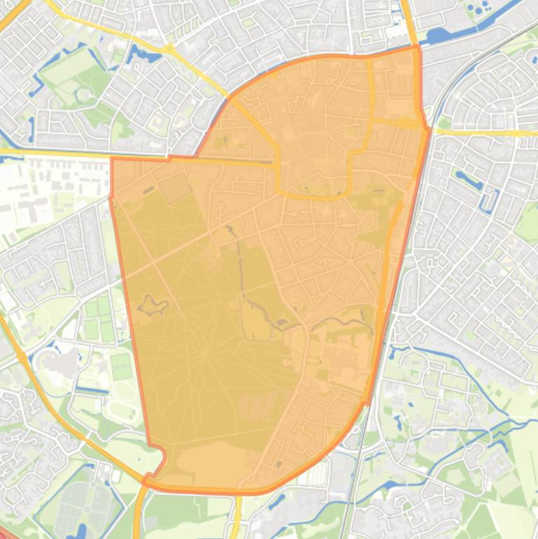 Kaart van de wijk Centrum.