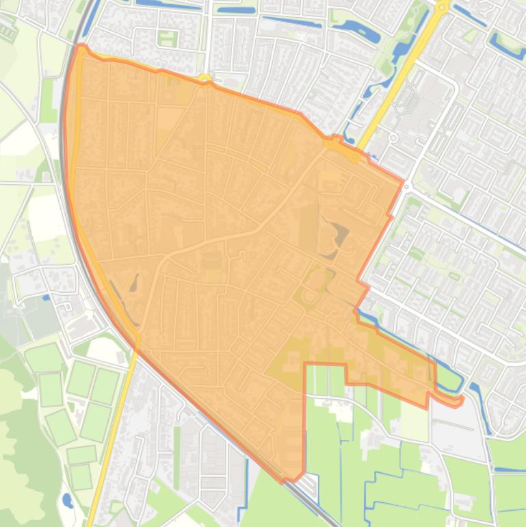 Kaart van de wijk Centrum.