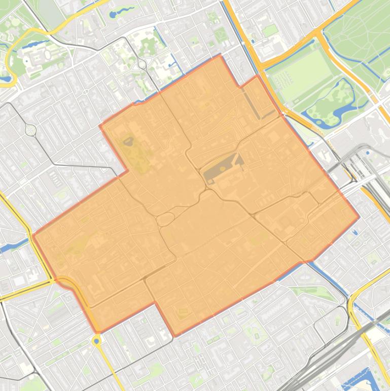 Kaart van de wijk Centrum.