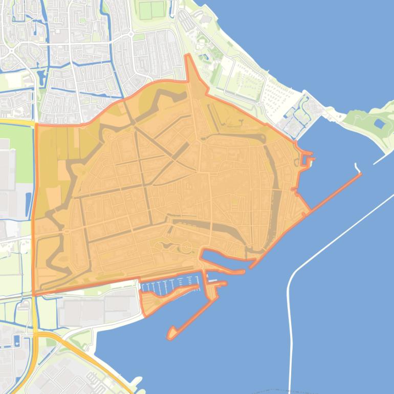 Kaart van de wijk Centrum en Havens.