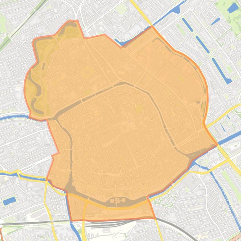 Kaart van de wijk Centrum.