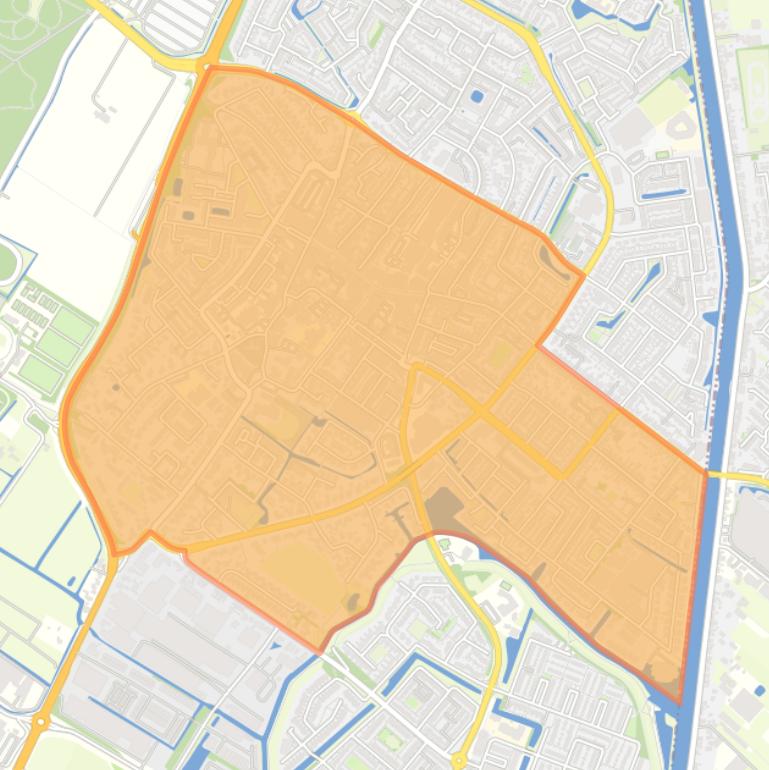 Kaart van de wijk Centrum.