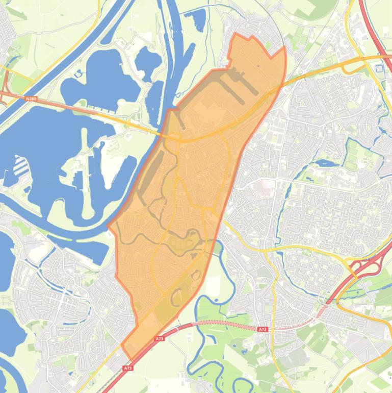 Kaart van de wijk Centrum.