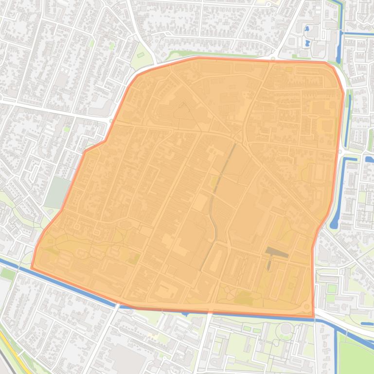 Kaart van de wijk Centrum.